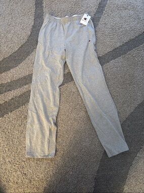 Champion Men's Light Gray Athletic Joggers with Logo